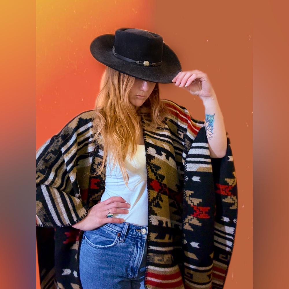 Shyanne Southwestern Geometric Aztec Poncho